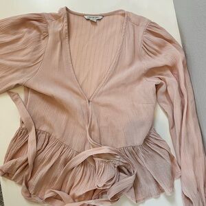 Light pink American Eagle tie top